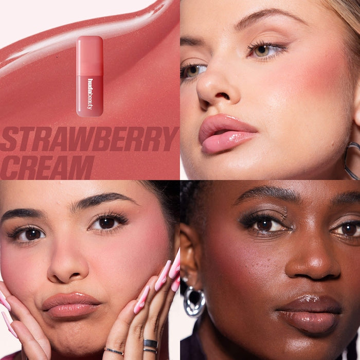 Huda Beauty Berries and Cream Liquid Blush and Lip Gloss Set