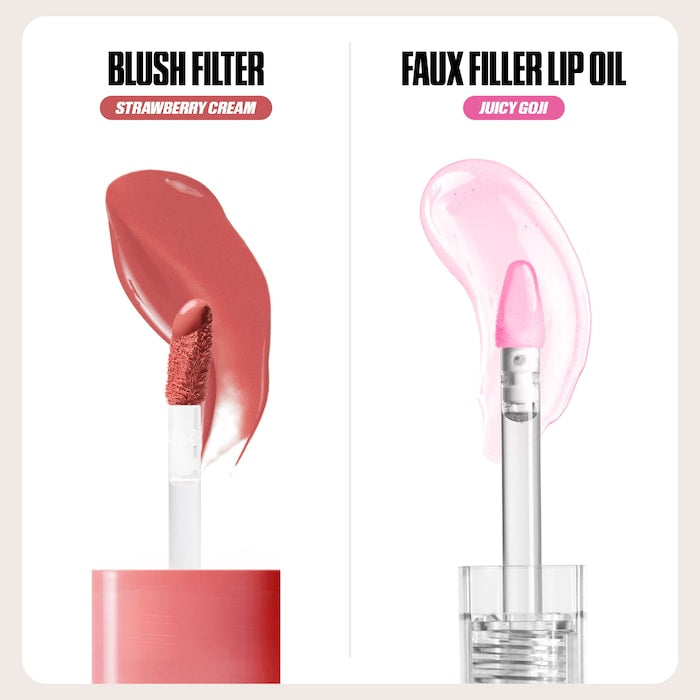 Huda Beauty Berries and Cream Liquid Blush and Lip Gloss Set