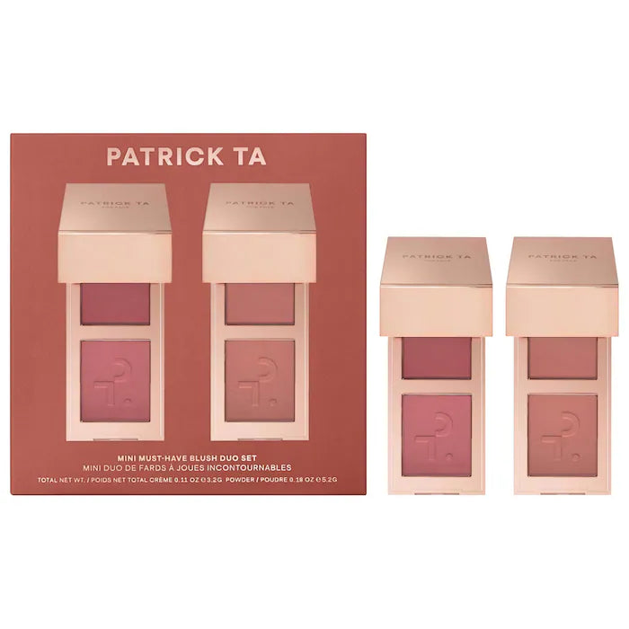 PATRICK TA 
Mini Must-Have Major Headlines Double-Take Crème & Powder Blush Duo Set