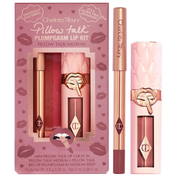 Charlotte Tilbury 
Mini Pillow Talk Plumpgasm Lip Liner and Lip Gloss Set