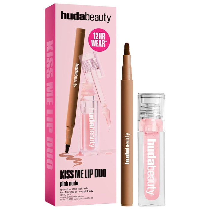 HUDA BEAUTY 
Kiss Me Lip Contour Stain and Lip Jelly Gift Set