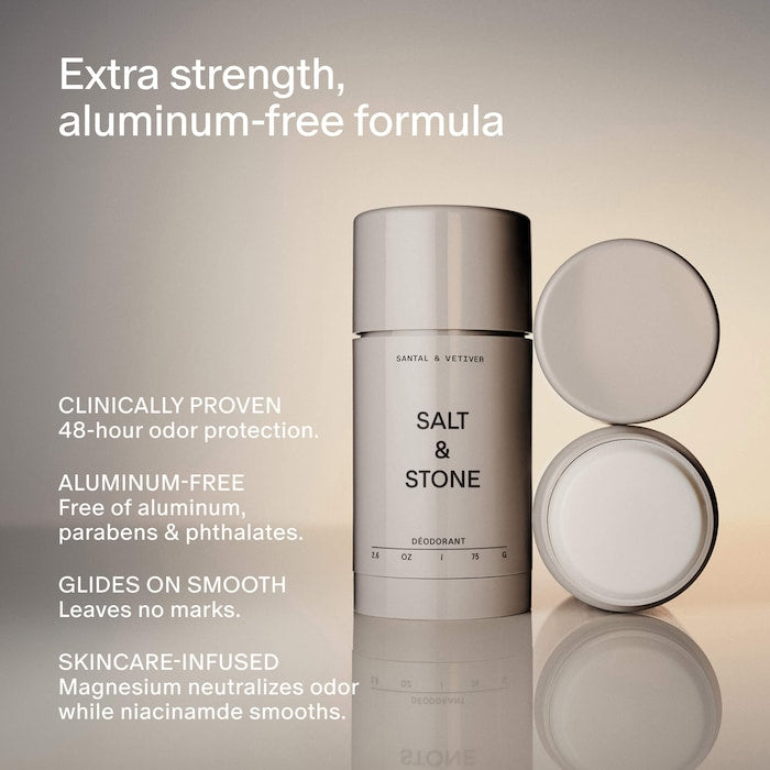 Salt & Stone 
Santal & Vetiver Extra-Strength Aluminum-Free Deodorant