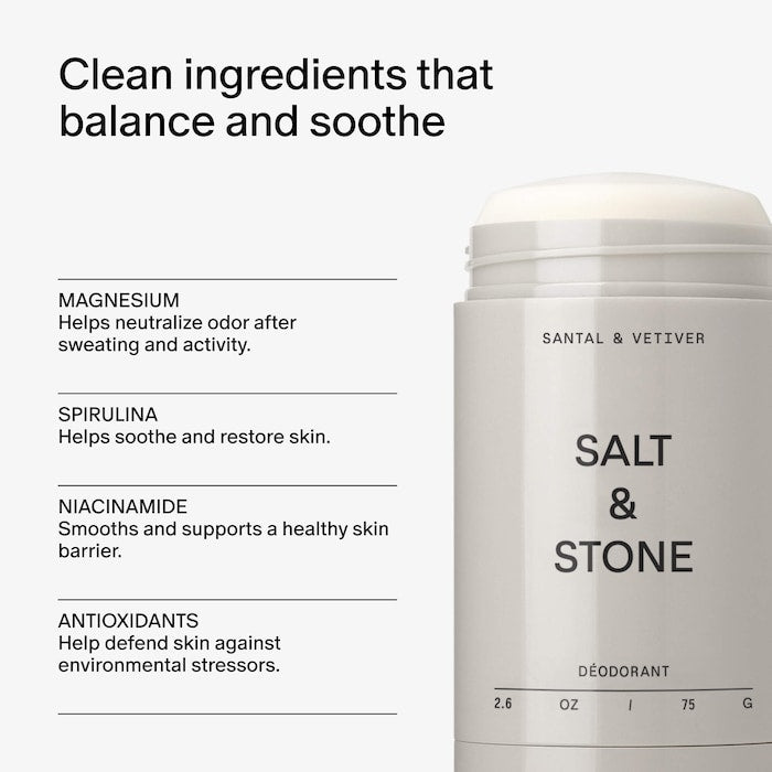 Salt & Stone 
Santal & Vetiver Extra-Strength Aluminum-Free Deodorant