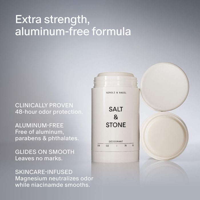 Salt & Stone 
Neroli & Basil Extra-Strength Aluminum-Free Deodorant