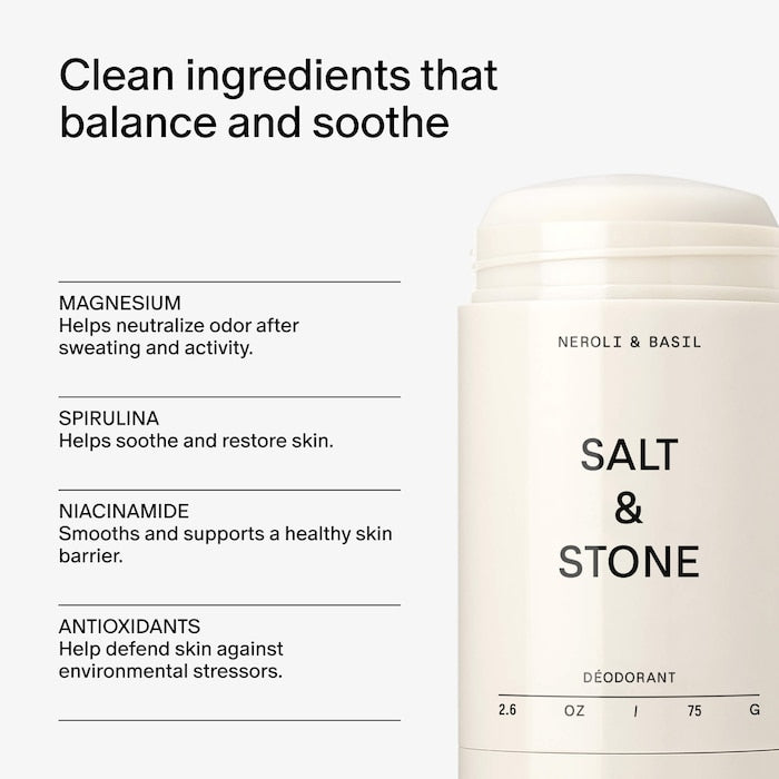 Salt & Stone 
Neroli & Basil Extra-Strength Aluminum-Free Deodorant
