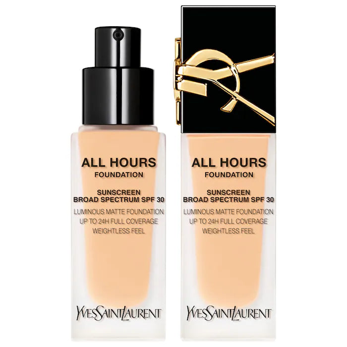 Yves Saint Laurent 
All Hours Luminous Natural Matte Foundation 24H Longwear SPF 30 with Hyaluronic Acid