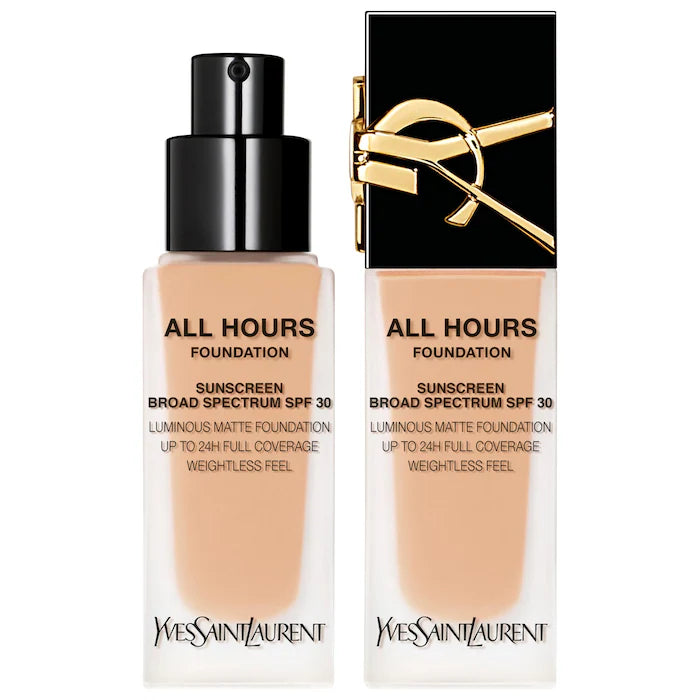 Yves Saint Laurent 
All Hours Luminous Natural Matte Foundation 24H Longwear SPF 30 with Hyaluronic Acid