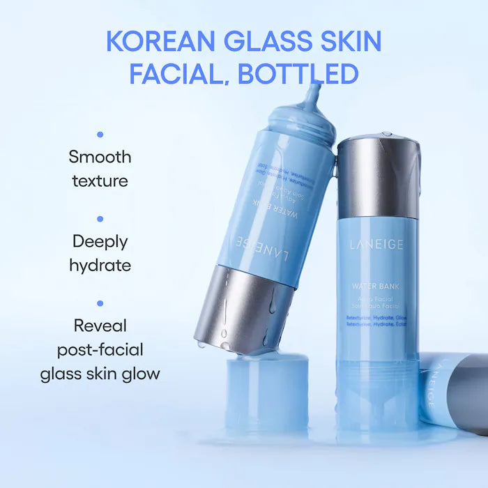 LANEIGE  Water Bank Aqua Facial Serum BHA + AHA - Gently Exfoliate, Hydrate & Glow