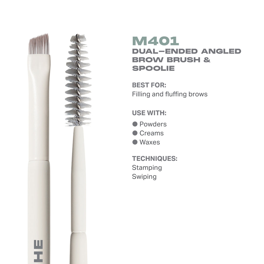 Morphe M401 Dual-Ended Angled Brow Brush & Spoolie
