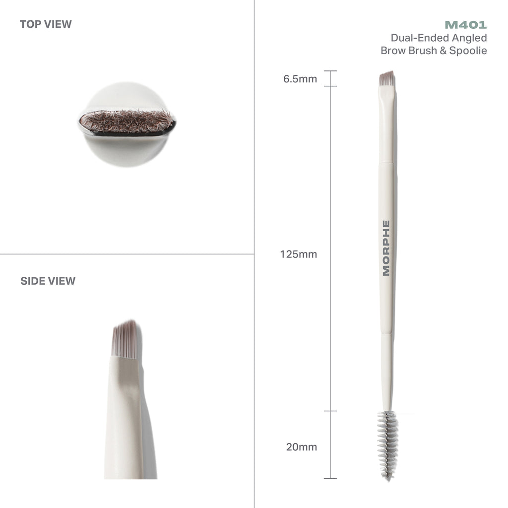 Morphe M401 Dual-Ended Angled Brow Brush & Spoolie