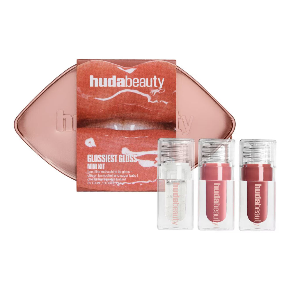 Huda Beauty Glossiest Mini Lip Gloss Set 3 Pcs